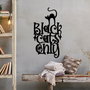Wallity Cat 8 Escultura de Pared de Metal Negra